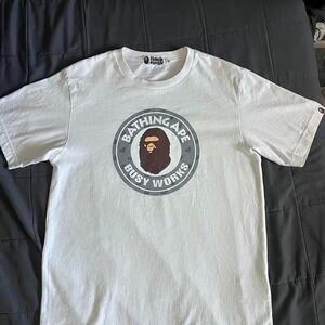 BAPE white and grey streetwear tee #streetwear